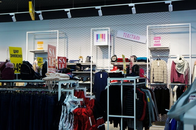 CityBLUZKA - дизайн магазина одежды