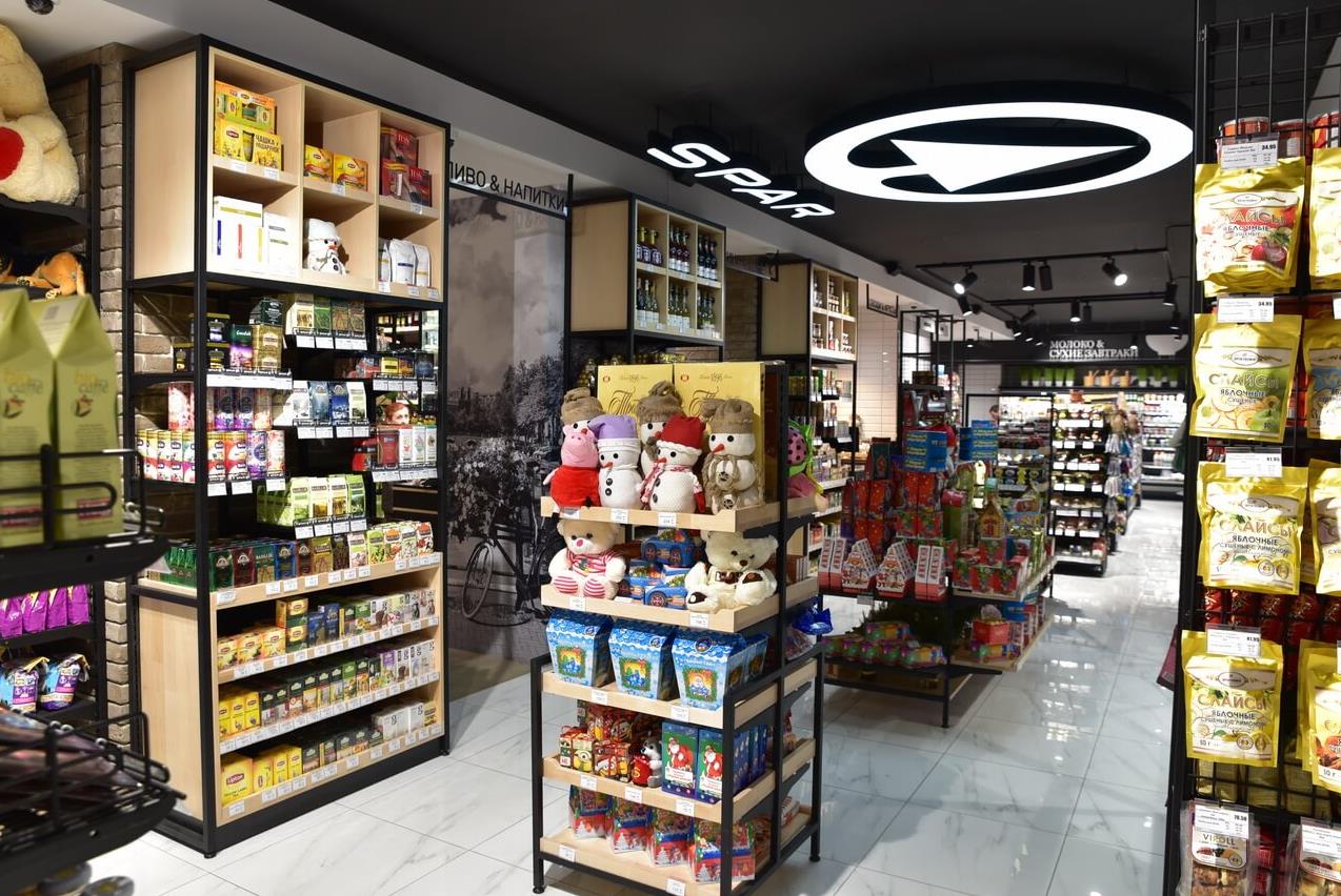 SPAR - дизайн магазина продуктов, дизайн супермаркета
